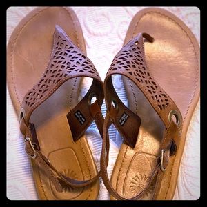 Leather dress sandals